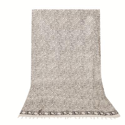 Dudu Throw Natural - Black