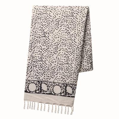 Dudu Throw Natural - Black