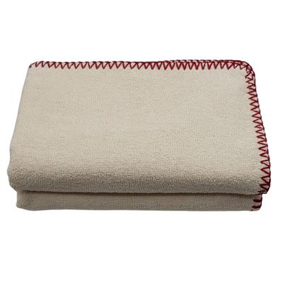 Hand Towel Stitched Peshkir Natural - Bordeaux