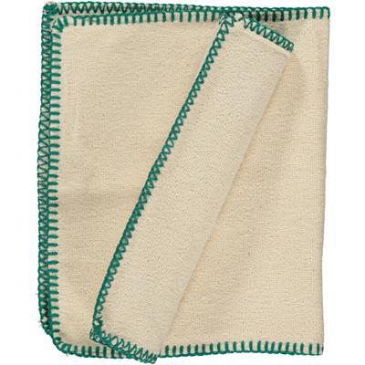 Hand Towel Stitched Peshkir Natural - Fanfare Green