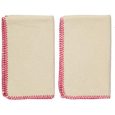 Hand Towel Stitched Peshkir Natural - Fuchsia