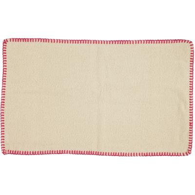 Hand Towel Stitched Peshkir Natural - Fuchsia