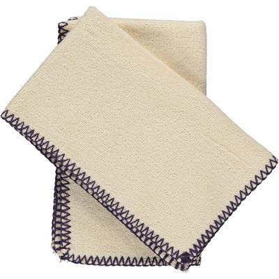 Hand Towel Stitched Peshkir Natural - Dark Purple