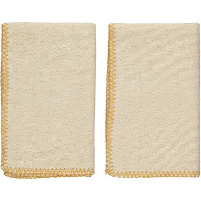 Hand Towel Stitched Peshkir Natural - Yellow