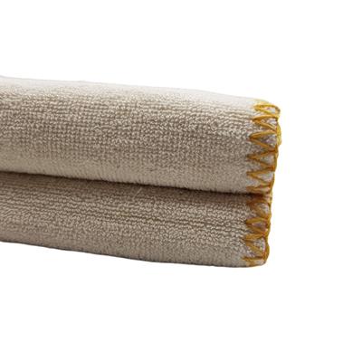 Hand Towel Stitched Peshkir Natural - Yellow