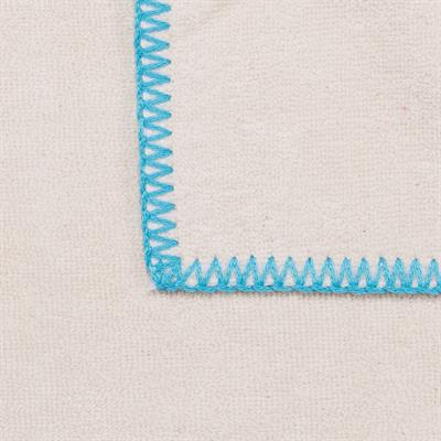 Hand Towel Stitched Peshkir Natural - Turquoise