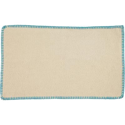 Hand Towel Stitched Peshkir Natural - Turquoise
