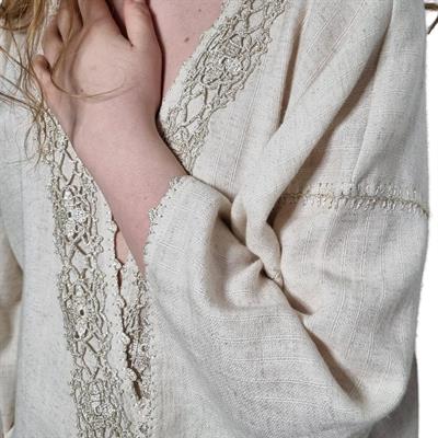 Hand Crochet Dressing Gown Natural