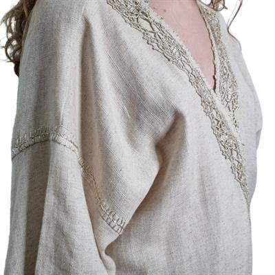 Hand Crochet Dressing Gown Natural