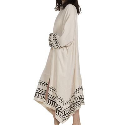 Gazel Caftan Natural - Black