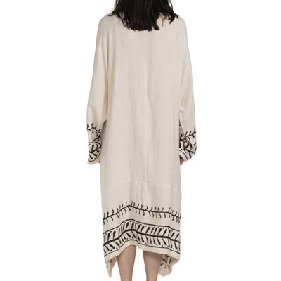 Gazel Caftan Natural - Black