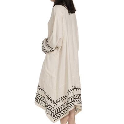Gazel Caftan Natural - Black