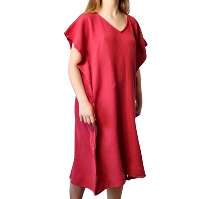 Wafer V Neck Tunic Bordeaux