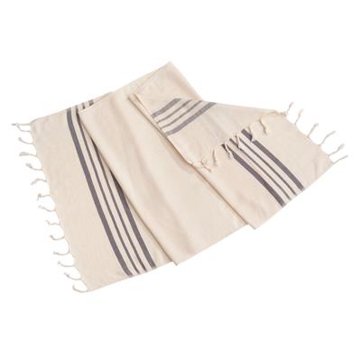 Hand Towel Krem Sultan Peshkir Natural - Dark Grey