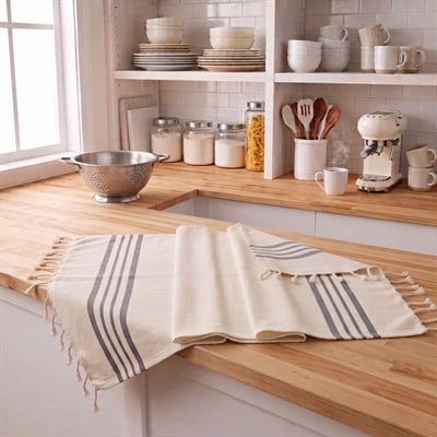 Hand Towel Krem Sultan Peshkir Natural - Dark Grey