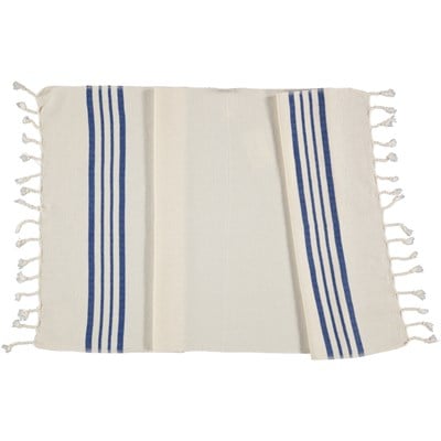 Hand Towel Krem Sultan Peshkir Natural - Royal Blue