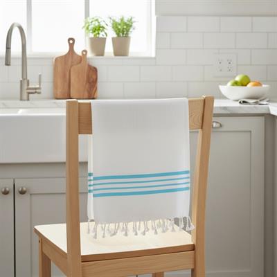 Hand Towel Krem Sultan Peshkir Natural - Turquoise