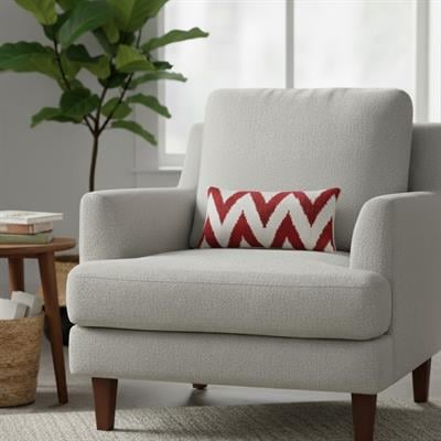 Ikat Ikat Cushion Cover Bordeoux Zıgzag