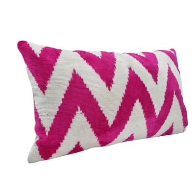 Ikat Ikat Cushion Cover Fuschia Zıgzag