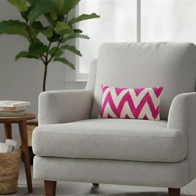 Ikat Ikat Cushion Cover Fuschia Zıgzag