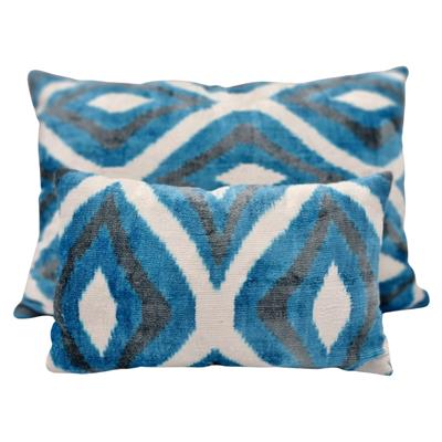 Ikat Ikat Cushion Cover Blue