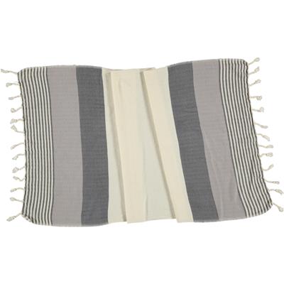 Twin Sultan Peshkir Dark Grey - Light Grey - Natural