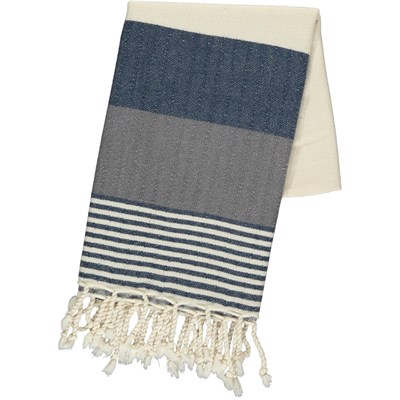 Twin Sultan Peshkir Navy - Dark Grey - Natural