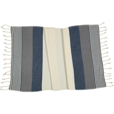 Twin Sultan Peshkir Navy - Dark Grey - Natural