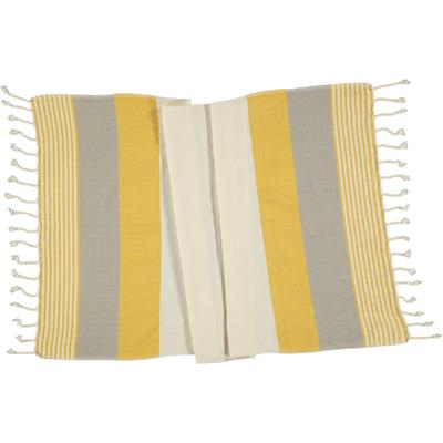 Twin Sultan Peshkir Yellow - Taupe - Natural