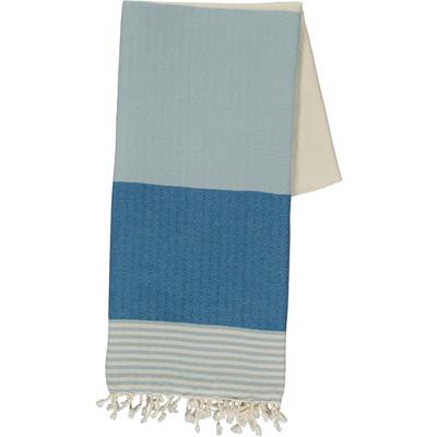 Twin Sultan Peshtemal Light Blue - Petrol Blue - Natural