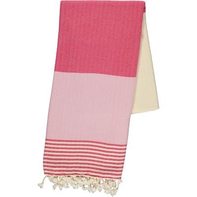 Twin Sultan Peshtemal Fuchsia - Rose Pink - Natural