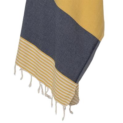 Twin Sultan Peshtemal Yellow - Navy - Natural