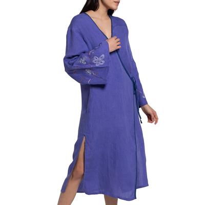 Hand Beaded Dressing Gown Violet