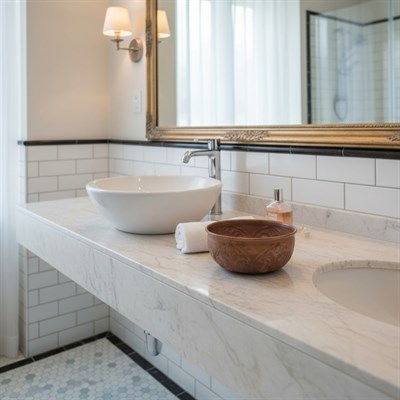 Kakma İşlemeli Banyo Tası Bakır