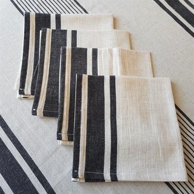 Kara Napkin Natural - Black