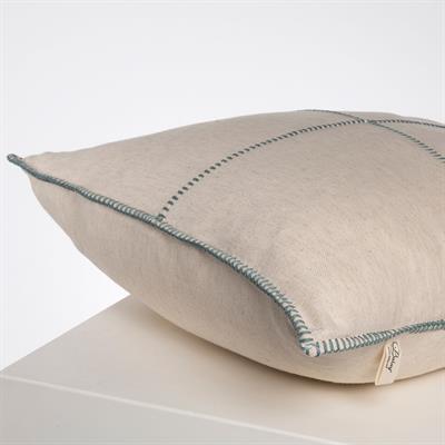 Patchwork Classic Cushion Cover Natural - Almond Green
