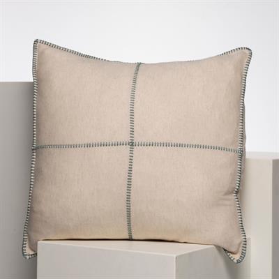 Patchwork Classic Cushion Cover Natural - Almond Green