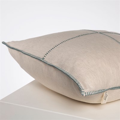 Patchwork Classic Cushion Cover Natural - Almond Green