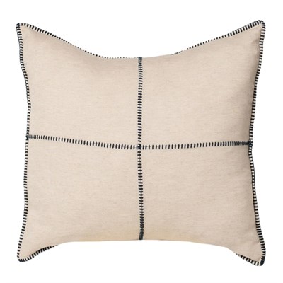 Patchwork Classic Cushion Cover Natural - Black