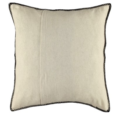 Patchwork Classic Cushion Cover Natural - Black