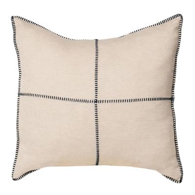 Patchwork Classic Cushion Cover Natural - Black