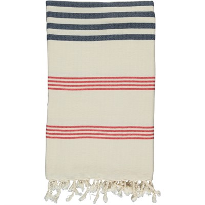 Krem Sultan Fun Peshtemal Red - Navy - Natural