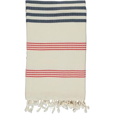 Krem Sultan Fun Peshtemal Red - Navy - Natural