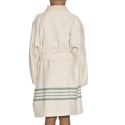 Krem Sultan with Terry Lining Kids Bathrobe Natural - Almond Green