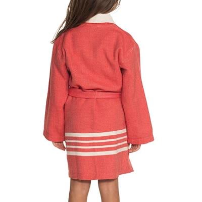 Krem Sultan with Terry Lining Kids Bathrobe Red