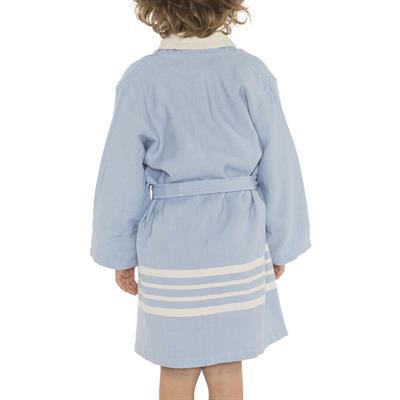 Krem Sultan with Terry Lining Kids Bathrobe Blue