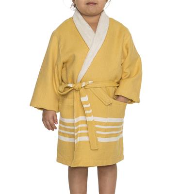 Krem Sultan with Terry Lining Kids Bathrobe Yellow