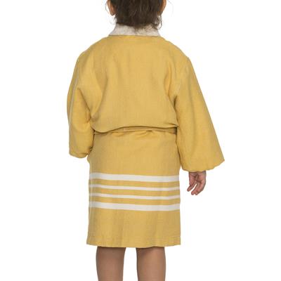 Krem Sultan with Terry Lining Kids Bathrobe Yellow