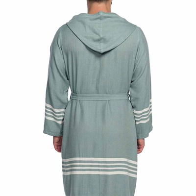 Krem Sultan Bathrobe with Hood Almond Green