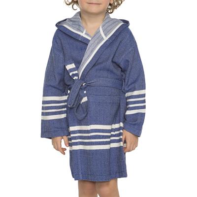 Krem Sultan with Hood Kids Bathrobe Royal Blue